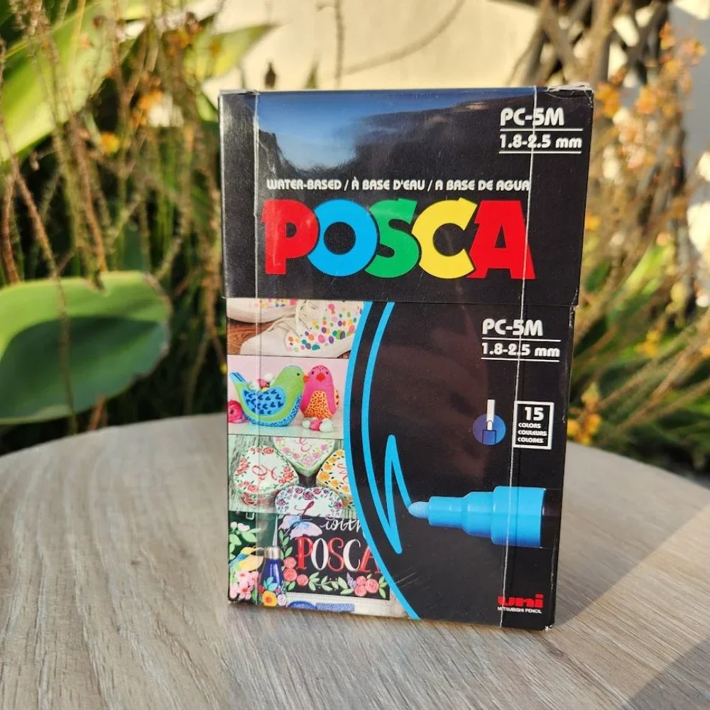 NEW 15 POSCA Paint Markers 5M Medium Tip Acrylic Paint Pens Art Supplies